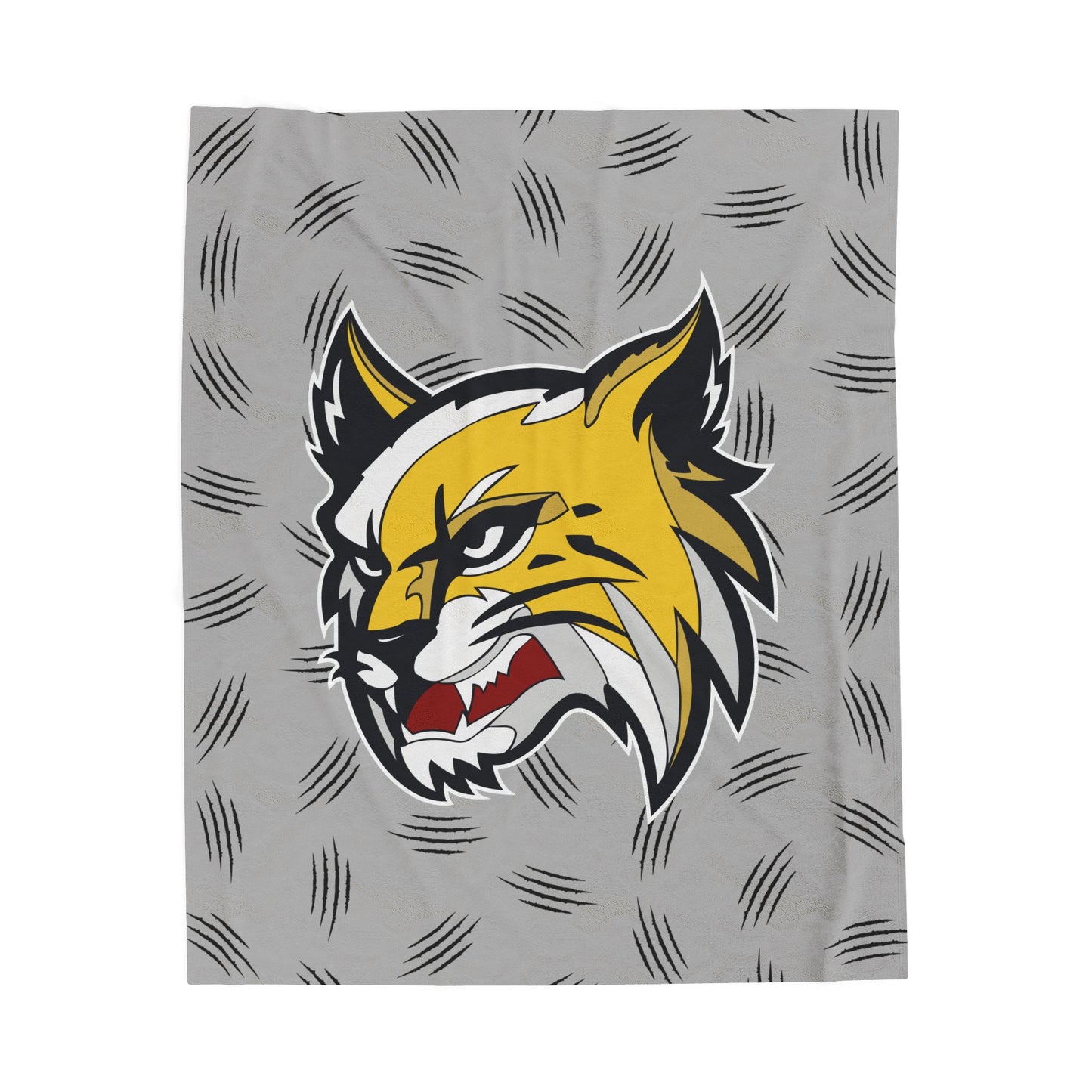 Cozy SFTC Velveteen Plush Blanket with Bobcat Design