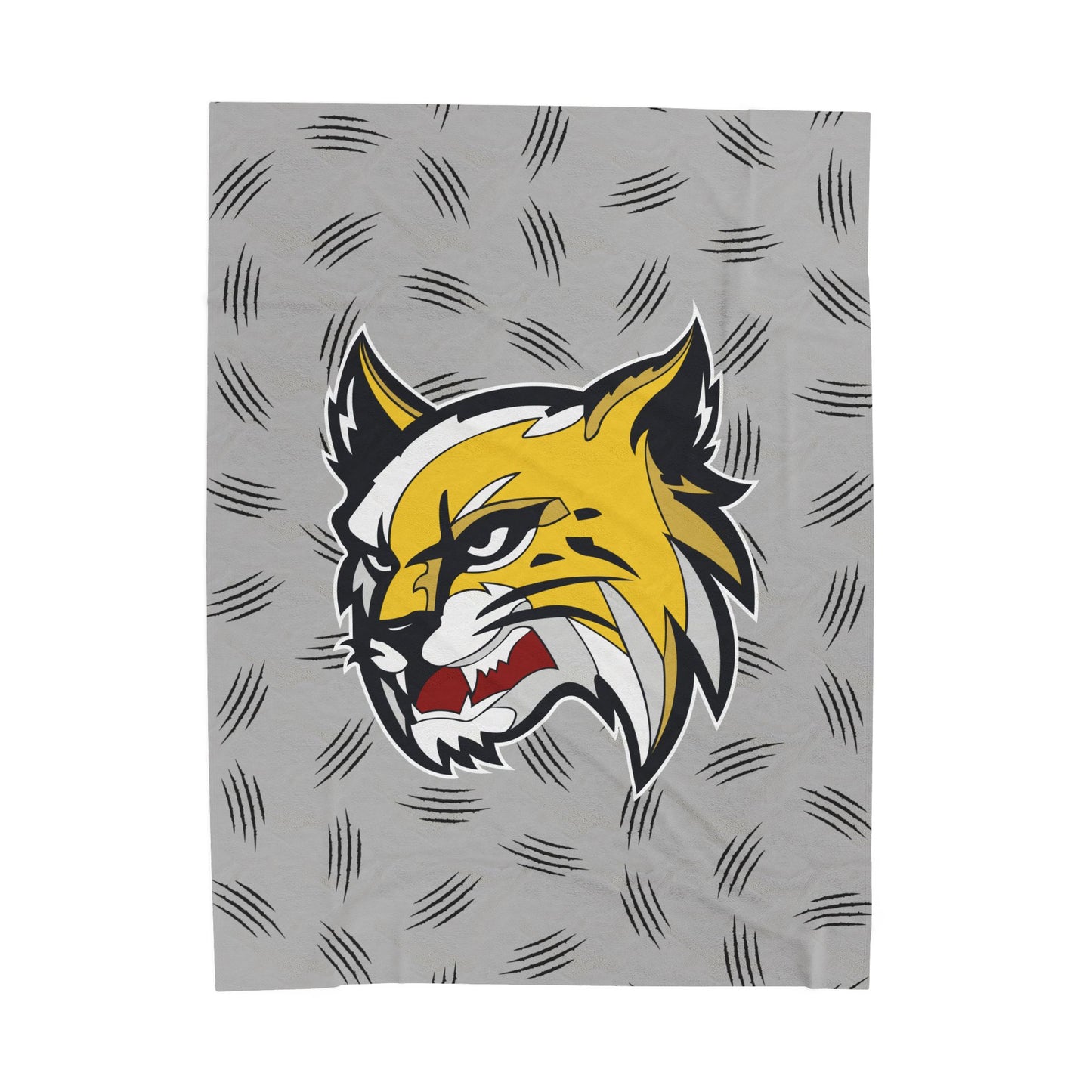 Cozy SFTC Velveteen Plush Blanket with Bobcat Design