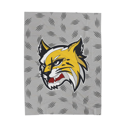 Cozy SFTC Velveteen Plush Blanket with Bobcat Design