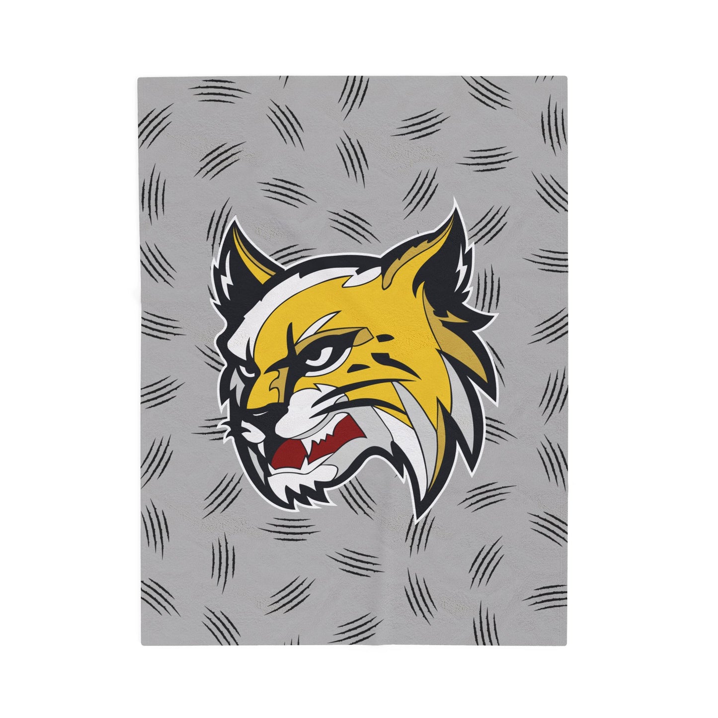 Cozy SFTC Velveteen Plush Blanket with Bobcat Design